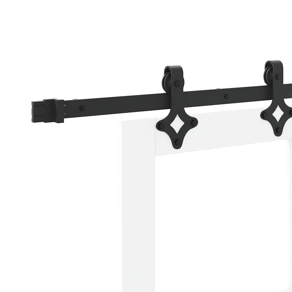 Schiebetür Manuell Weiß 61 x 198.5 cm Holz und Metall