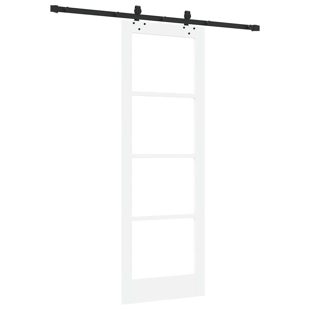 Schiebetür Manuell Weiß 73,5 x 211 cm Holz und Metall