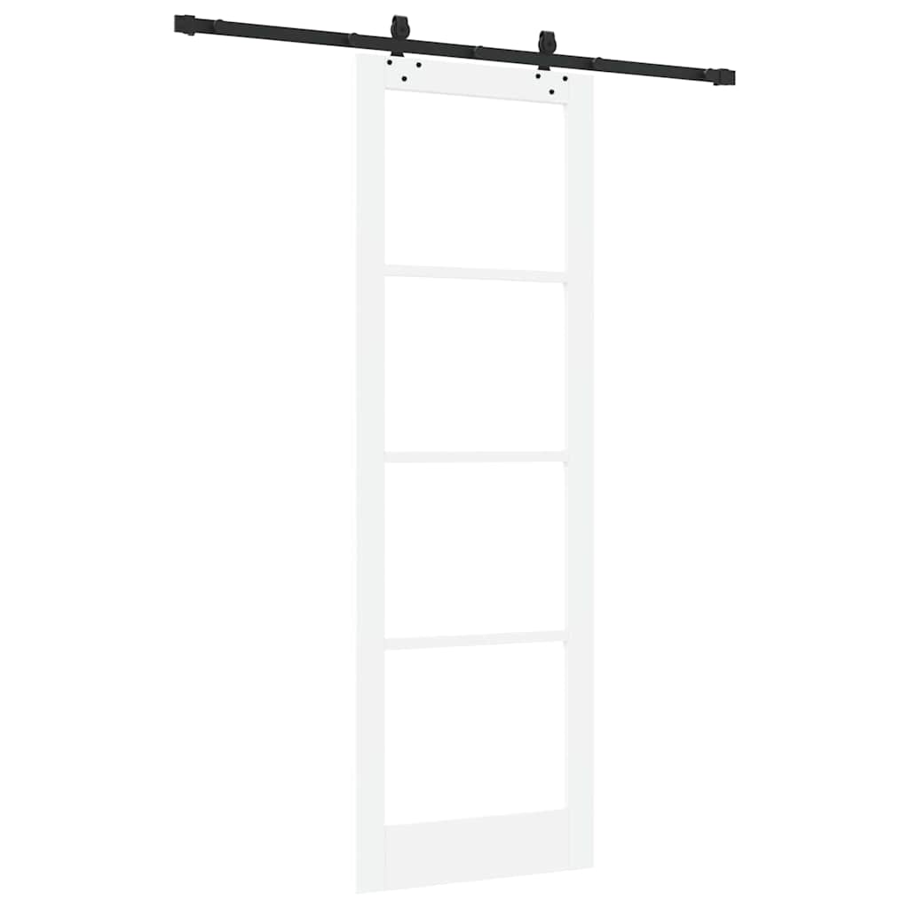 Schiebetür Manuell Weiß 78 x 232 cm Holz und Metall