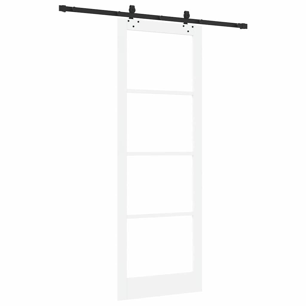Schiebetür Manuell Weiß 83 x 232 cm Holz und Metall