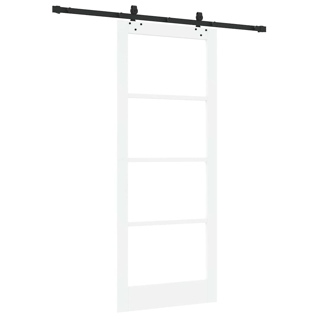 Schiebetür Manuell Weiß 86 x 211 cm Holz und Metall