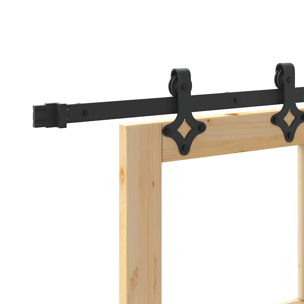 Schiebetür Manuell Braun 93 x 232 cm Holz und Metall