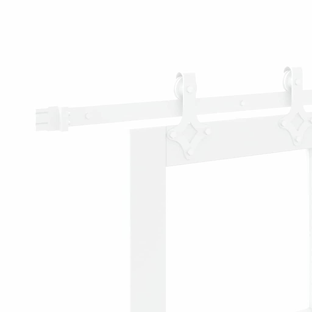 Schiebetür Manuell Weiß 78 x 211 cm Holz und Metall