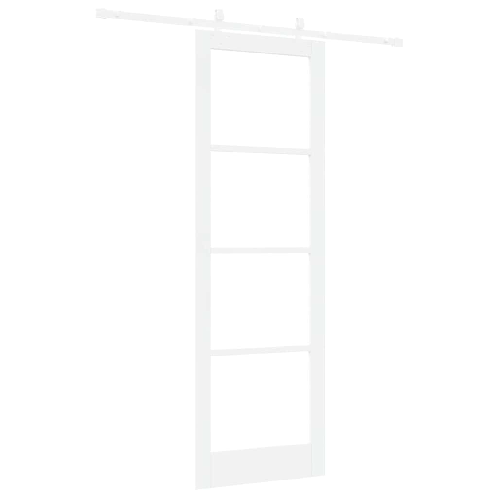 Schiebetür Manuell Weiß 78 x 232 cm Holz und Metall