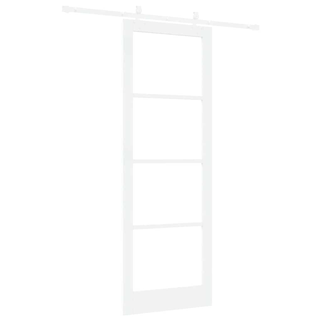 Schiebetür Manuell Weiß 83 x 232 cm Holz und Metall
