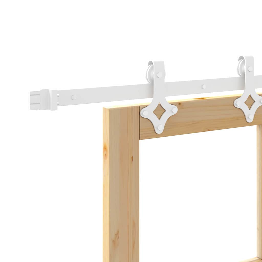 Schiebetür Manuell Braun 93 x 232 cm Holz und Metall