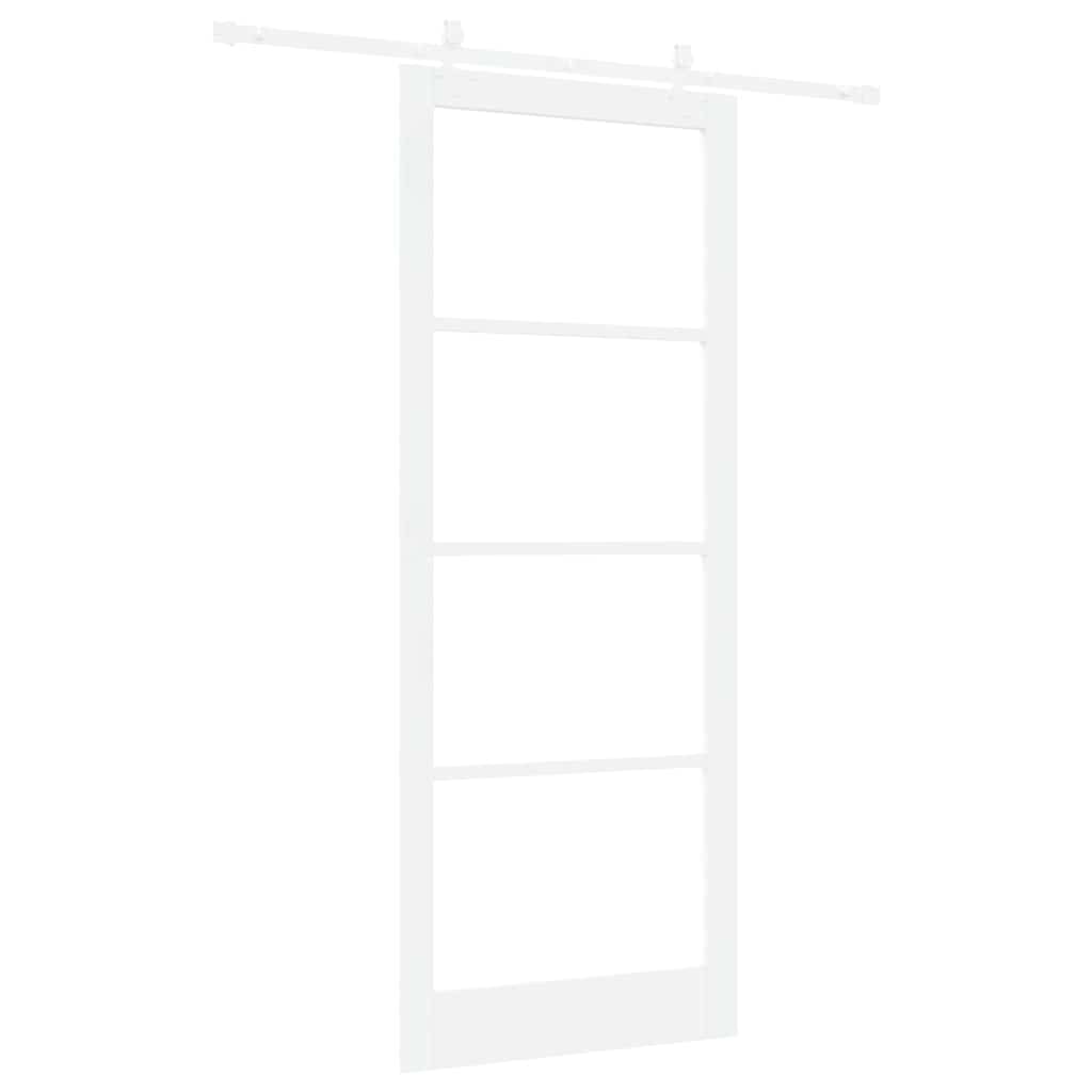 Schiebetür Manuell Weiß 93 x 232 cm Holz und Metall
