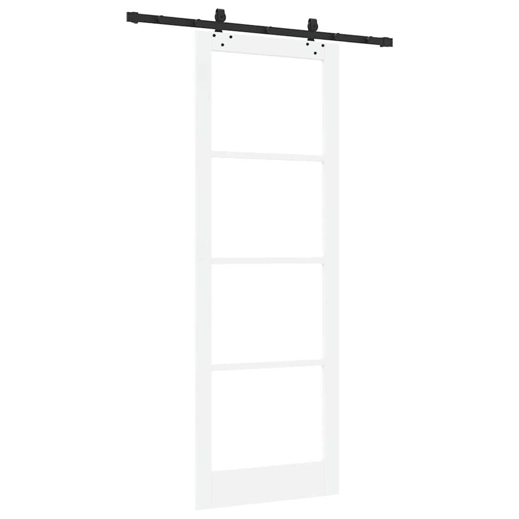 Schiebetür Manuell Weiß 83 x 232 cm Holz und Metall
