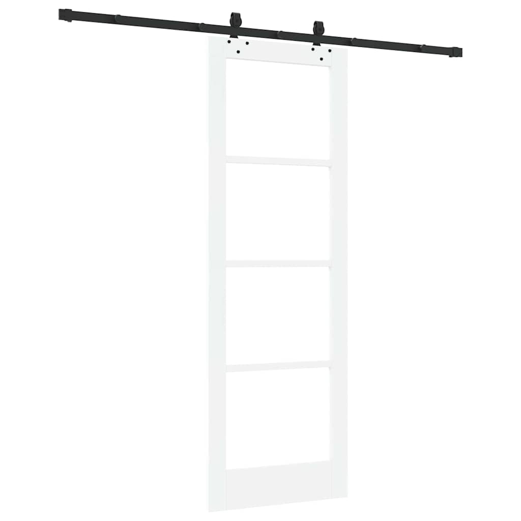 Schiebetür Manuell Weiß 73,5 x 211 cm Holz und Metall
