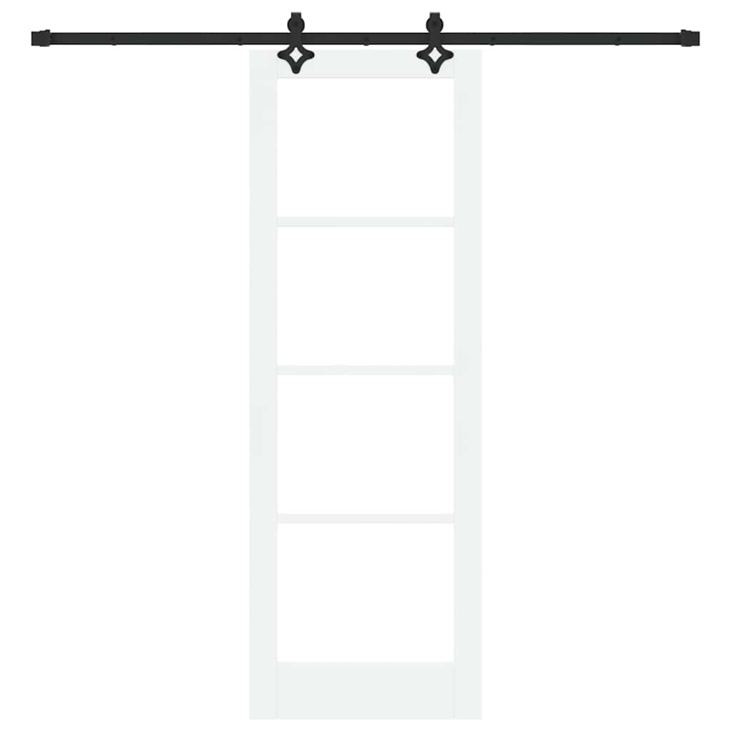 Schiebetür Manuell Weiß 73,5 x 211 cm Holz und Metall