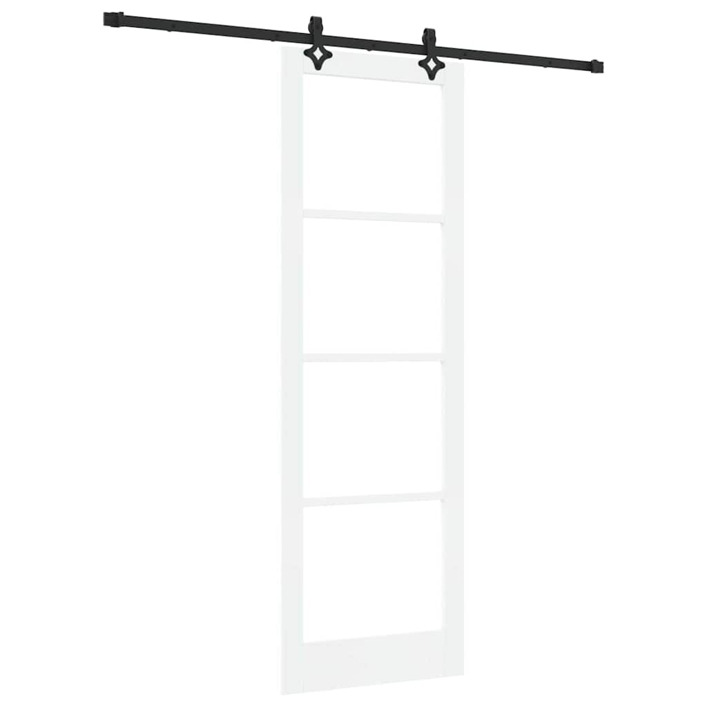 Schiebetür Manuell Weiß 78 x 232 cm Holz und Metall