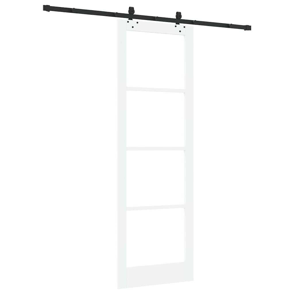 Schiebetür Manuell Weiß 78 x 232 cm Holz und Metall