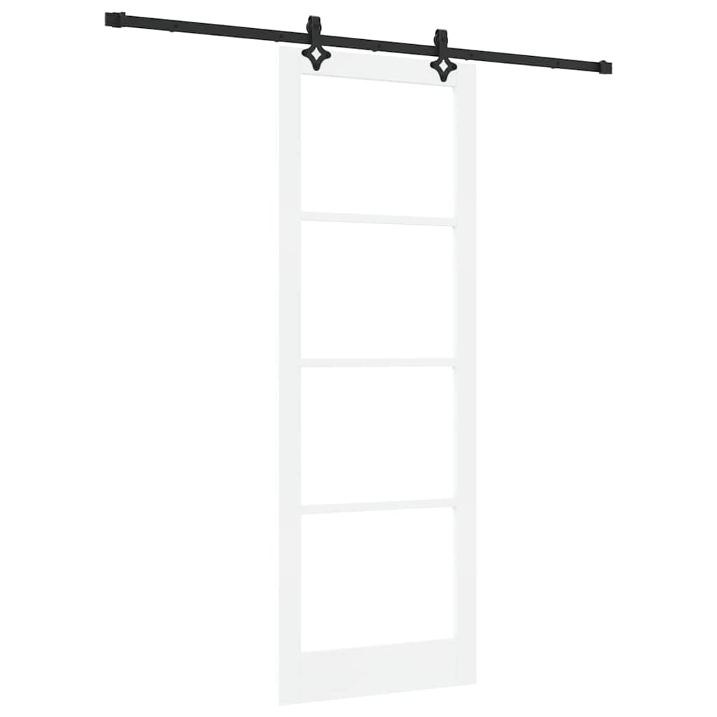 Schiebetür Manuell Weiß 83 x 232 cm Holz und Metall