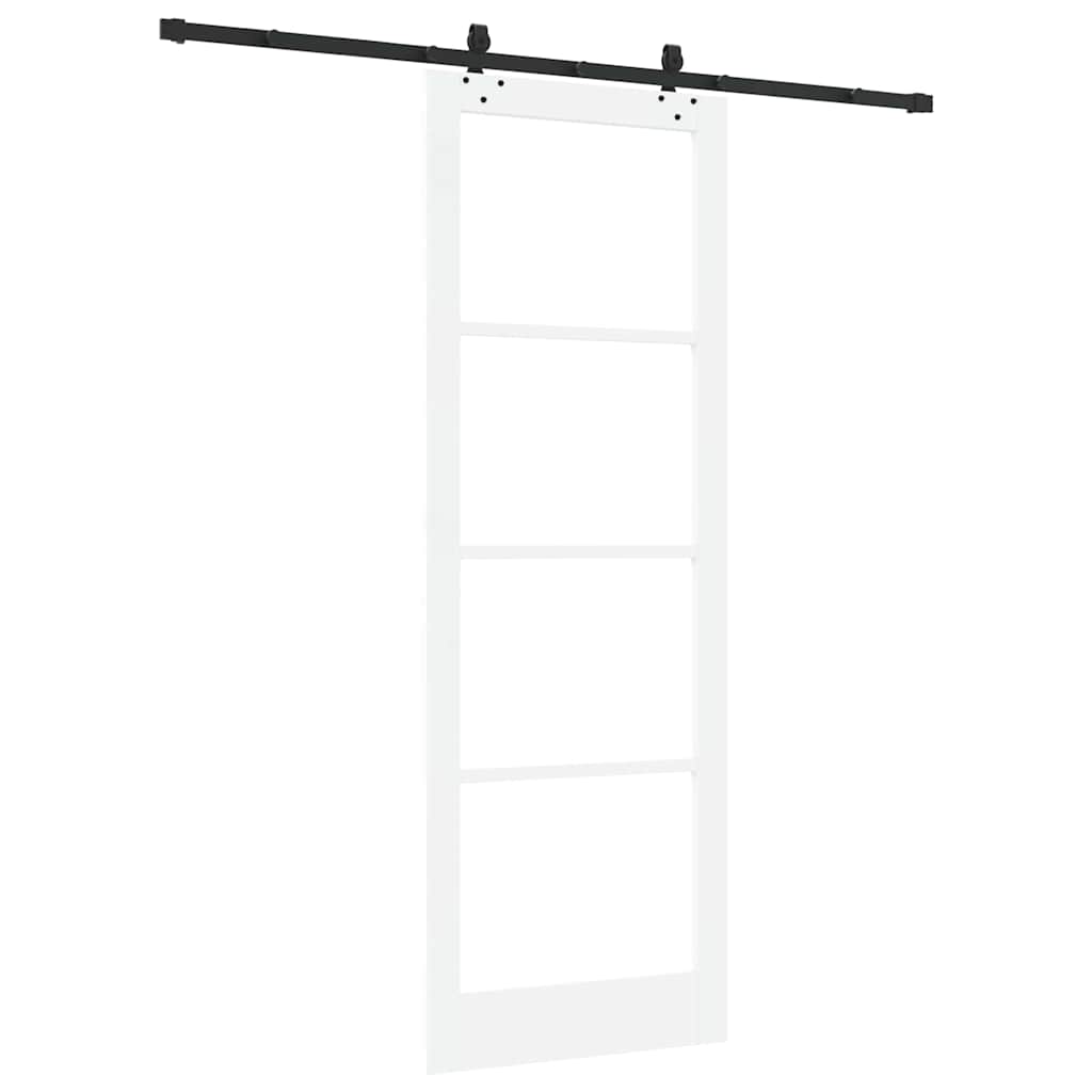 Schiebetür Manuell Weiß 83 x 232 cm Holz und Metall