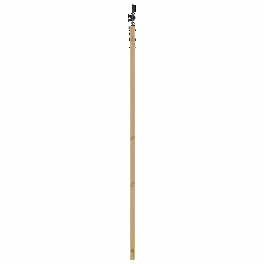 Schiebetür Manuell Braun 61 x 198.5 cm Holz und Metall