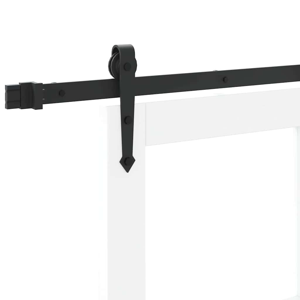 Schiebetür Manuell Weiß 73,5 x 211 cm Holz und Metall