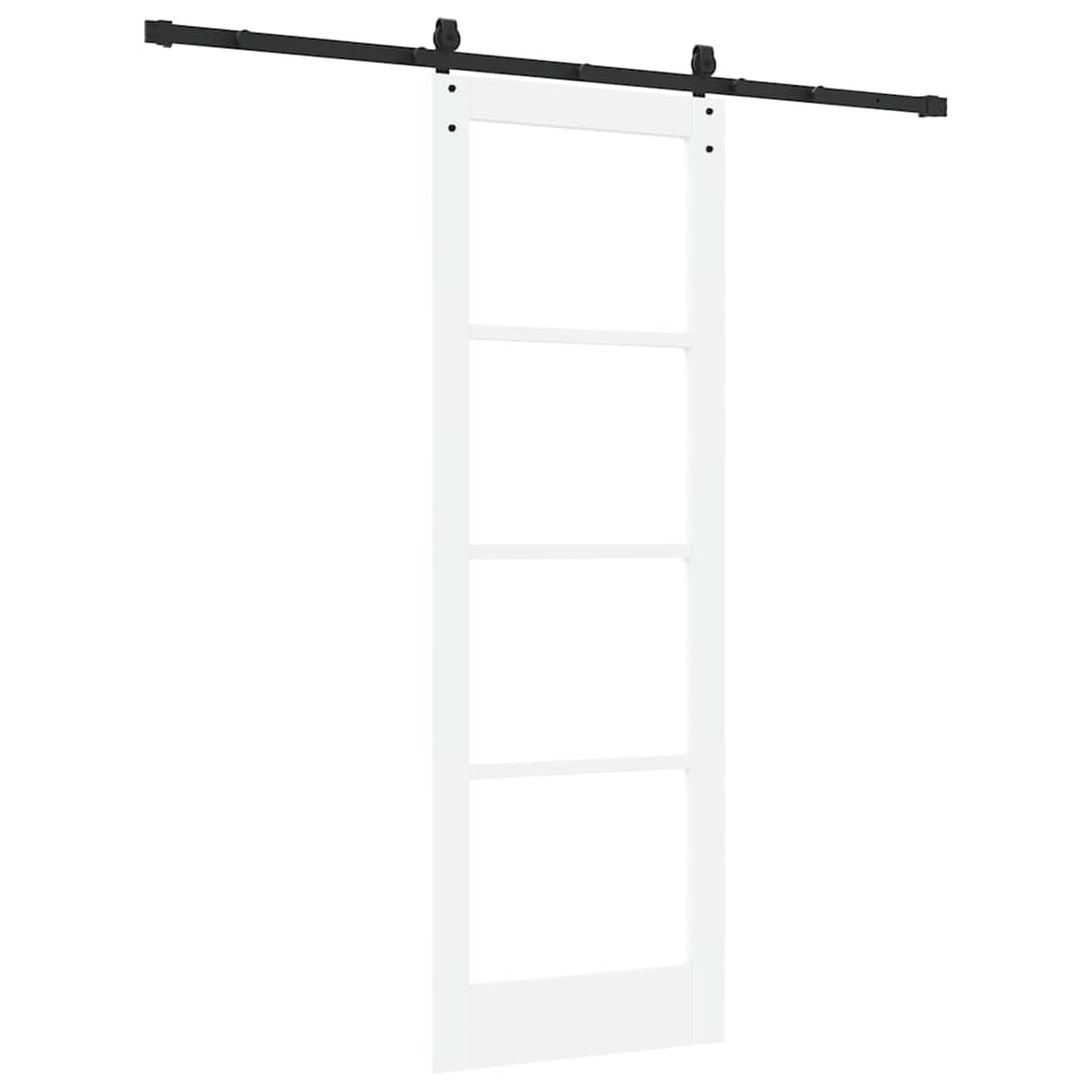 Schiebetür Manuell Weiß 73,5 x 211 cm Holz und Metall
