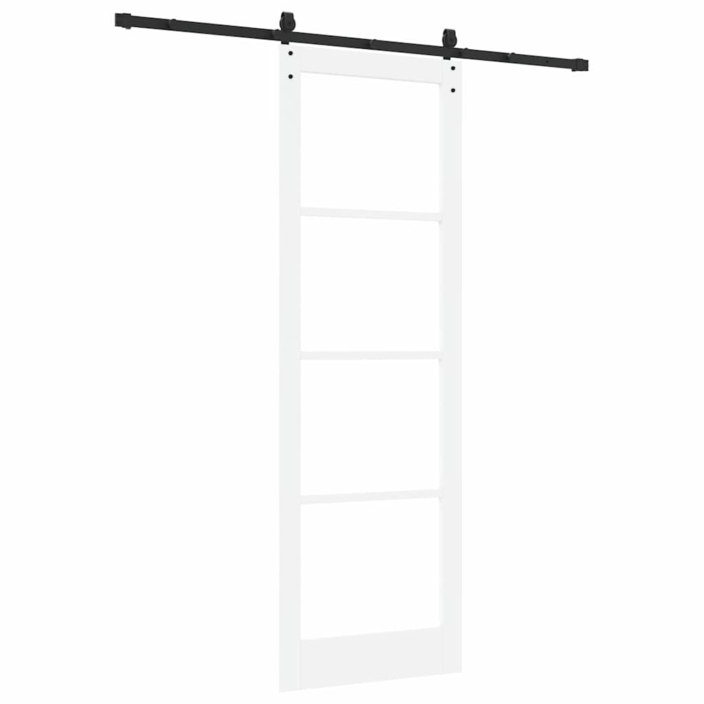 Schiebetür Manuell Weiß 78 x 232 cm Holz und Metall