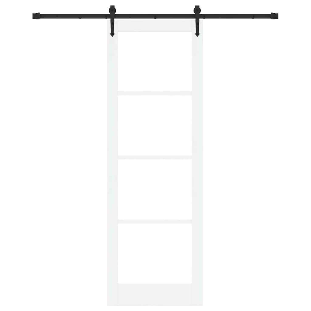 Schiebetür Manuell Weiß 78 x 232 cm Holz und Metall