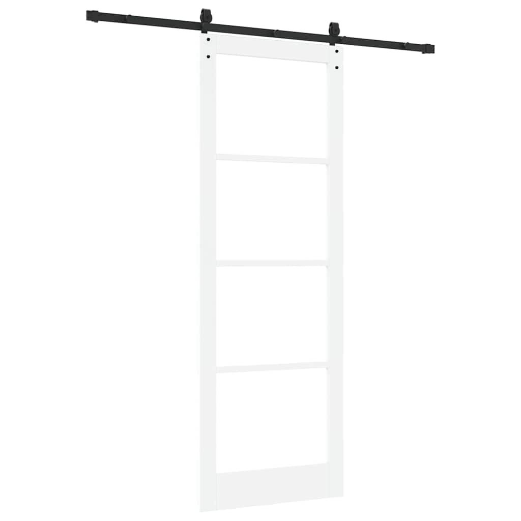 Schiebetür Manuell Weiß 83 x 232 cm Holz und Metall