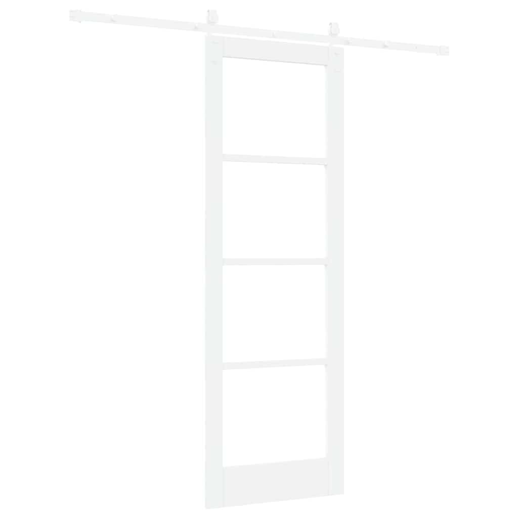 Schiebetür Manuell Weiß 73,5 x 211 cm Holz und Metall