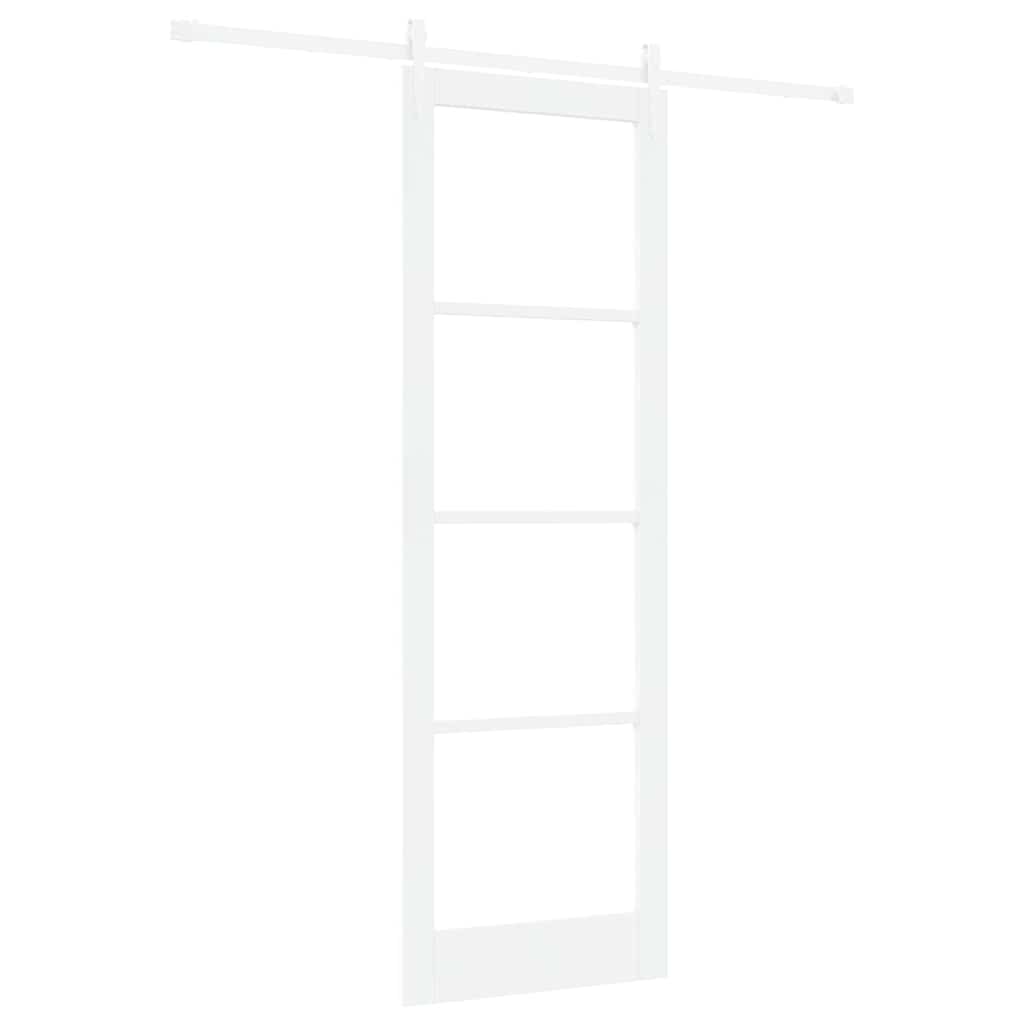 Schiebetür Manuell Weiß 78 x 232 cm Holz und Metall