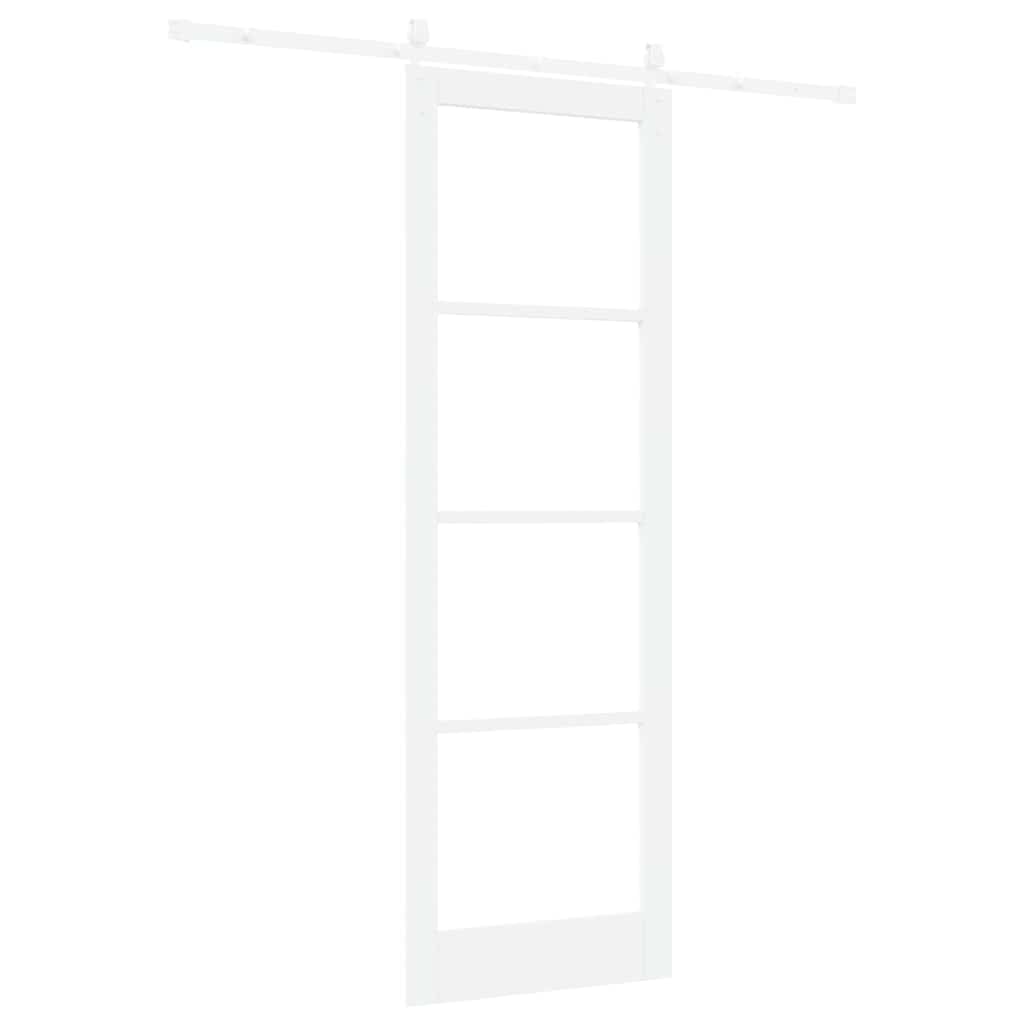 Schiebetür Manuell Weiß 78 x 232 cm Holz und Metall