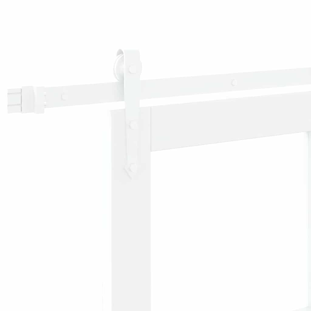 Schiebetür Manuell Weiß 83 x 202 cm Holz und Metall