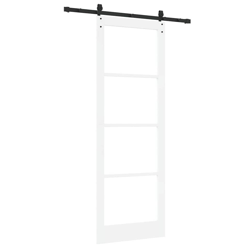 Schiebetür Manuell Weiß 83 x 232 cm Holz und Metall