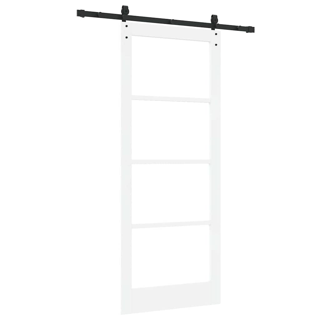 Schiebetür Manuell Weiß 86 x 211 cm Holz und Metall