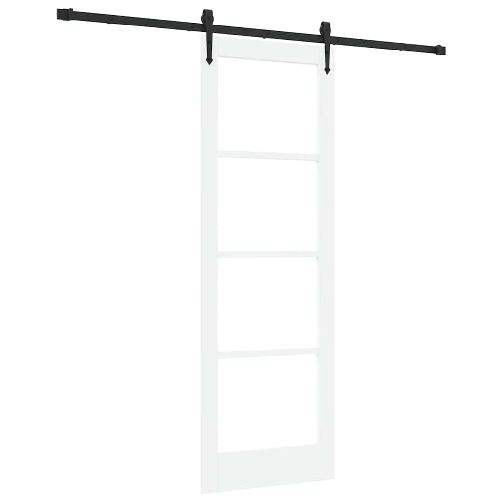Schiebetür Manuell Weiß 73,5 x 211 cm Holz und Metall