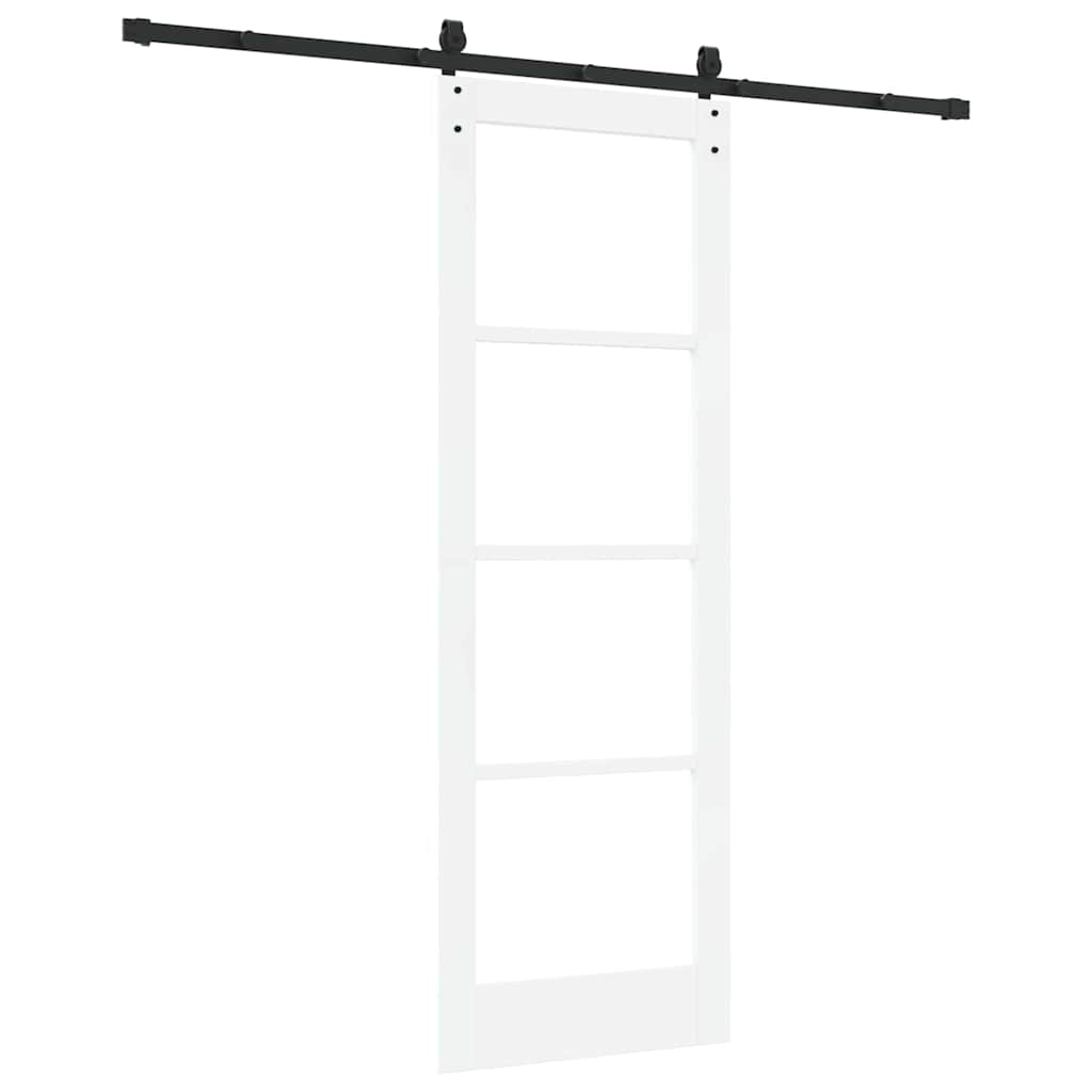 Schiebetür Manuell Weiß 73,5 x 211 cm Holz und Metall