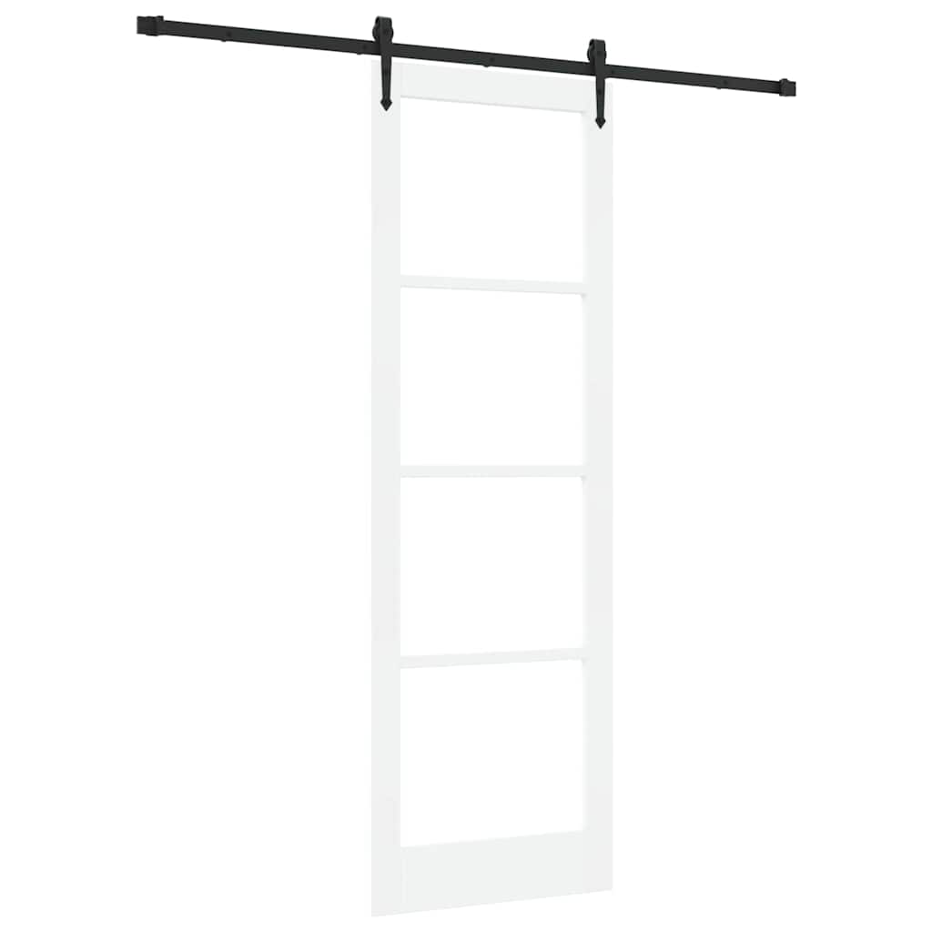 Schiebetür Manuell Weiß 78 x 232 cm Holz und Metall