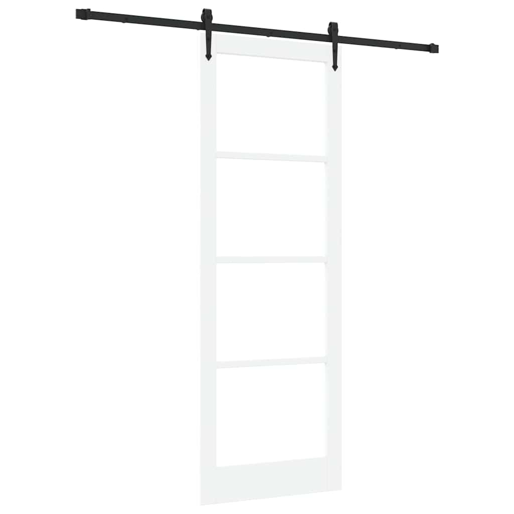 Schiebetür Manuell Weiß 83 x 232 cm Holz und Metall