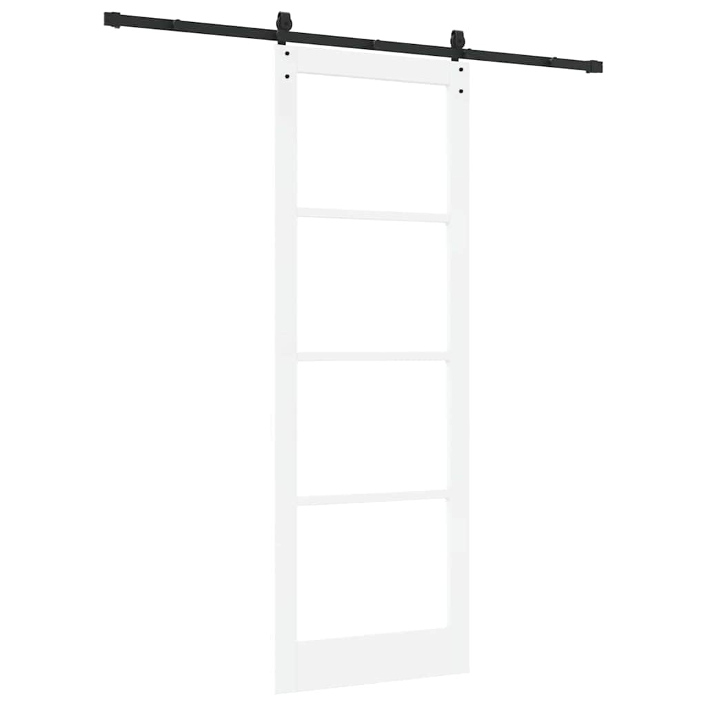 Schiebetür Manuell Weiß 83 x 232 cm Holz und Metall