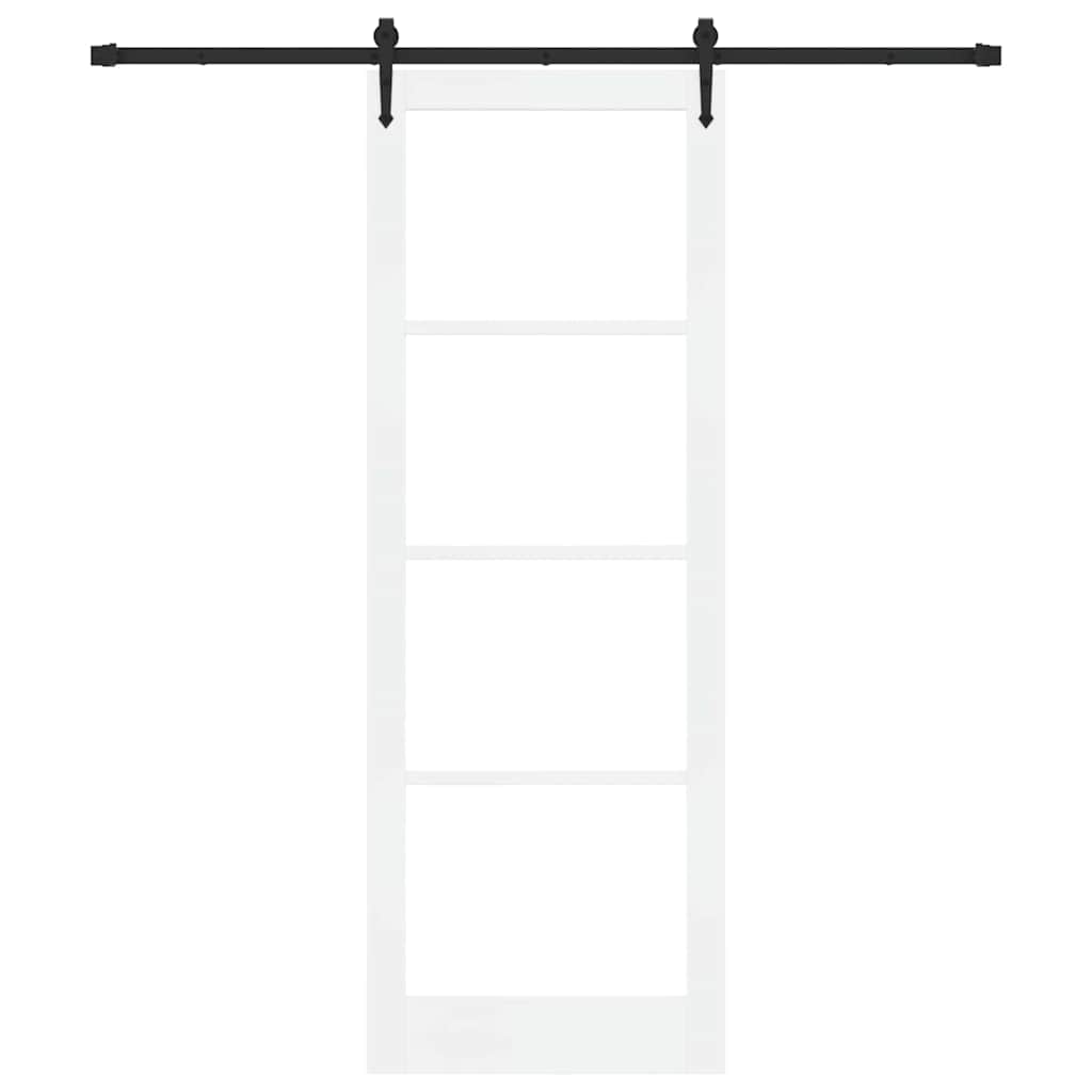 Schiebetür Manuell Weiß 83 x 232 cm Holz und Metall