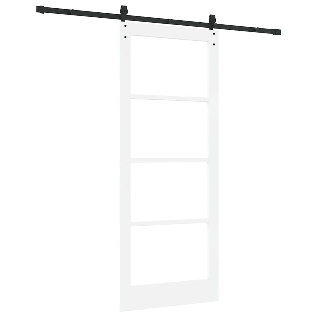 Schiebetür Manuell Weiß 86 x 211 cm Holz und Metall