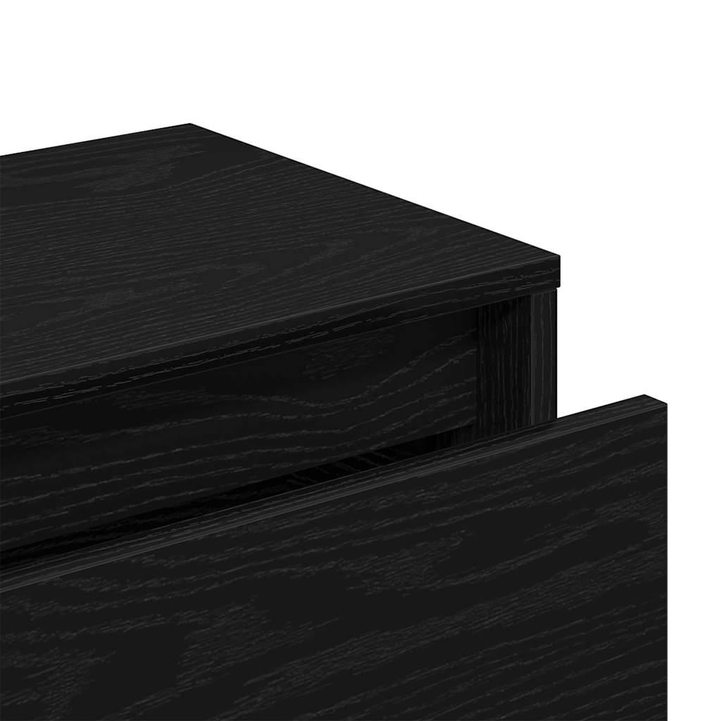 Flurmöbel-Set 5 pcs Schwarze Eiche, Silber 80 x 30,5 x 40 cm