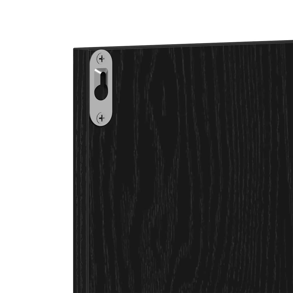 Flurmöbel-Set 5 pcs Schwarze Eiche, Silber 80 x 30,5 x 40 cm