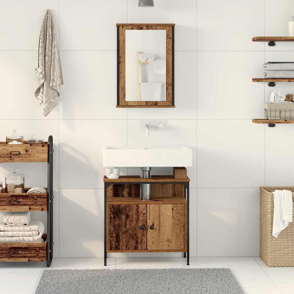 Badezimmermöbel Set 2 pcs Braun 60 x 30 x 60 cm Holzwerkstoff