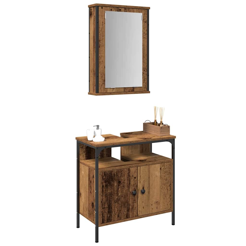 Badezimmermöbel Set 2 pcs Braun 60 x 30 x 60 cm Holzwerkstoff