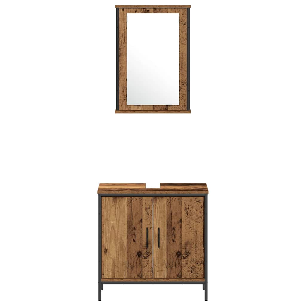 Badezimmermöbel Set 3 pcs Braun 80 x 30 x 60 cm Holzwerkstoff