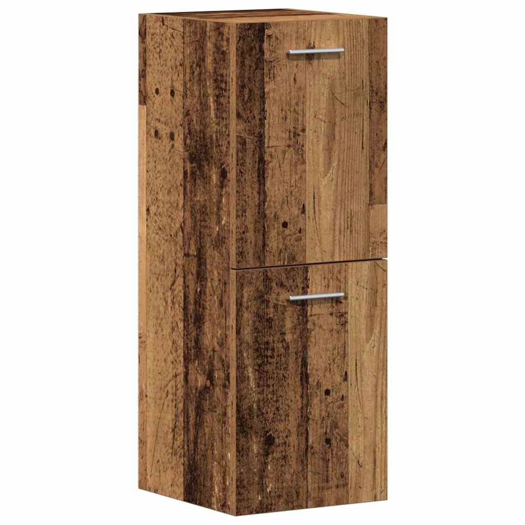 Badezimmermöbel Set Wandmontiert 4 pcs Altholz 30 x 30 x 130 cm