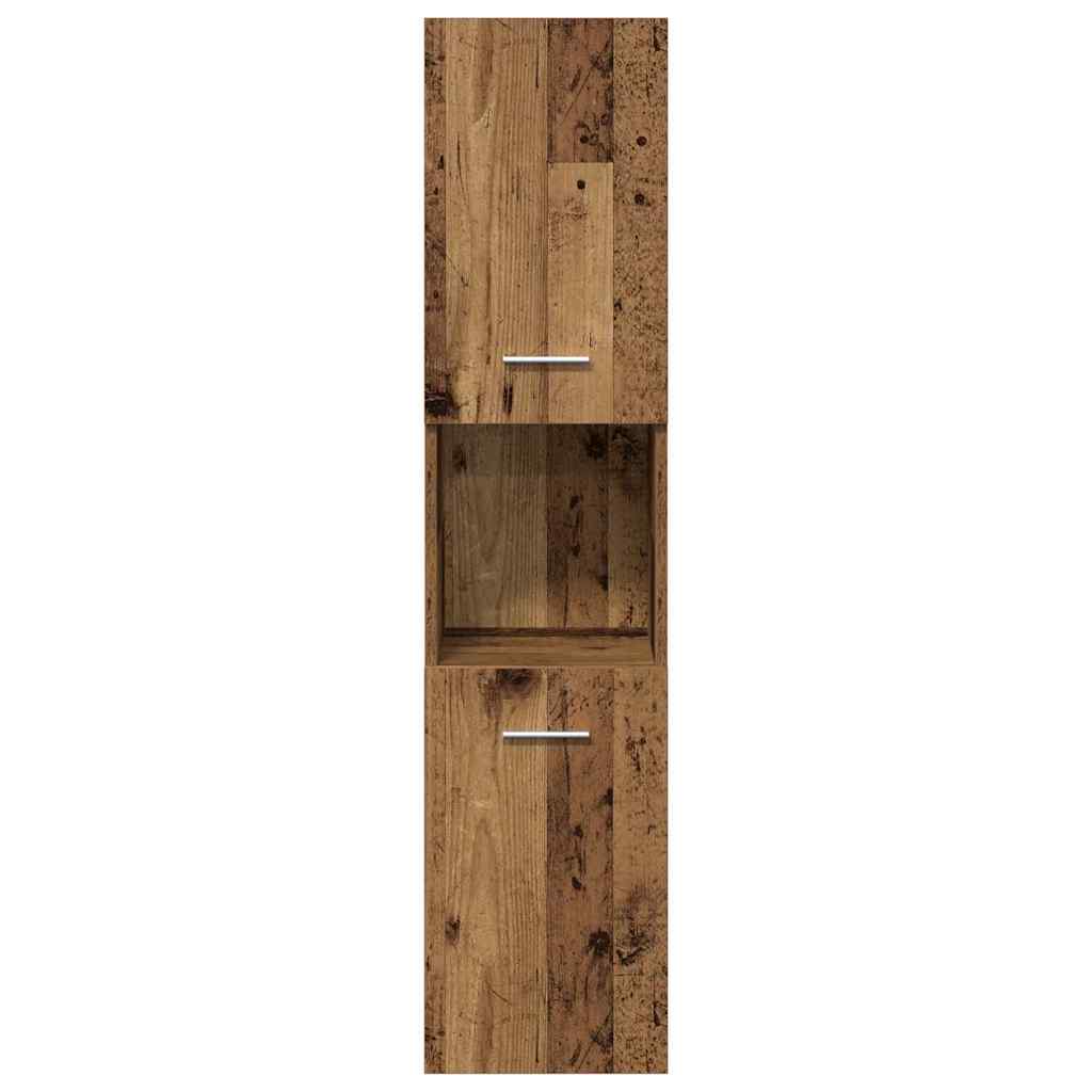 Badezimmermöbel Set Wandmontiert 4 pcs Altholz 30 x 30 x 130 cm