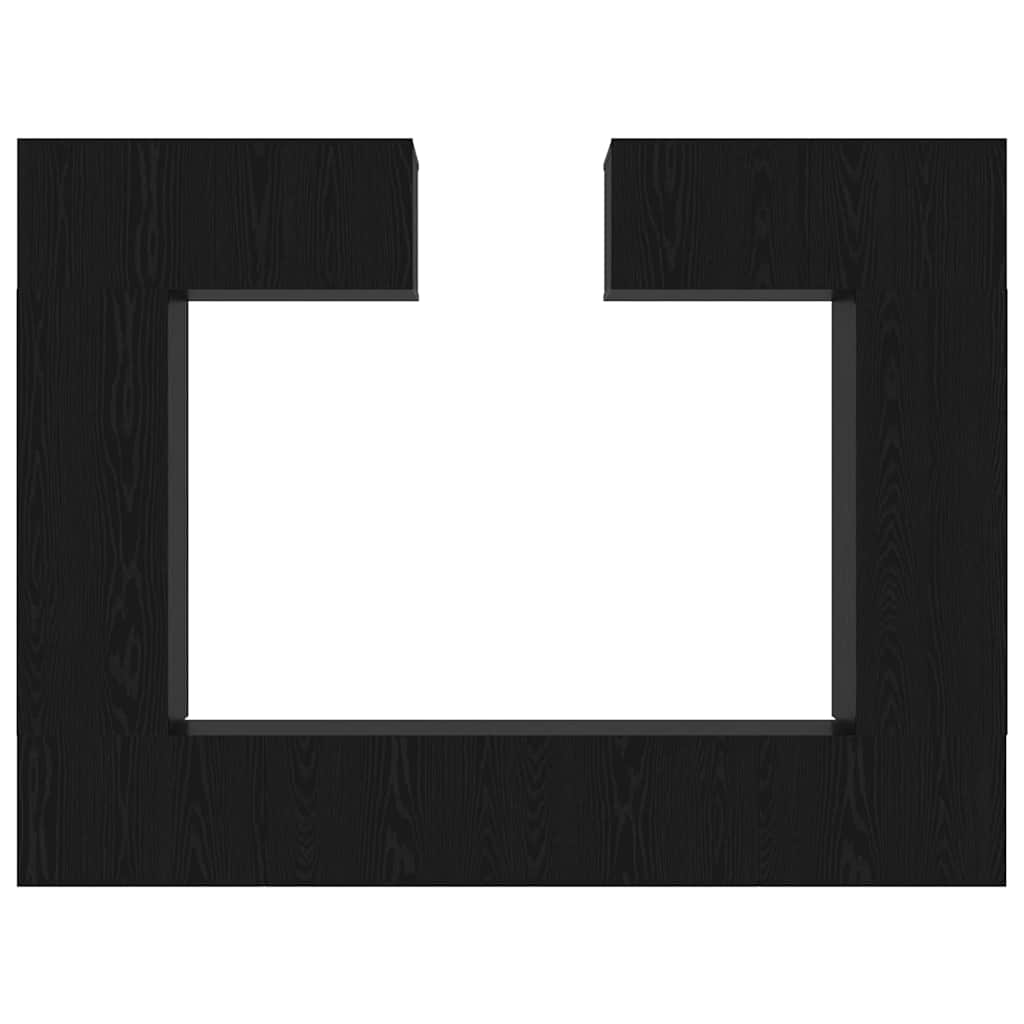 TV-Möbel-Set Wandmontiert 6 pcs Schwarze Eiche 100 x 30 x 30 cm