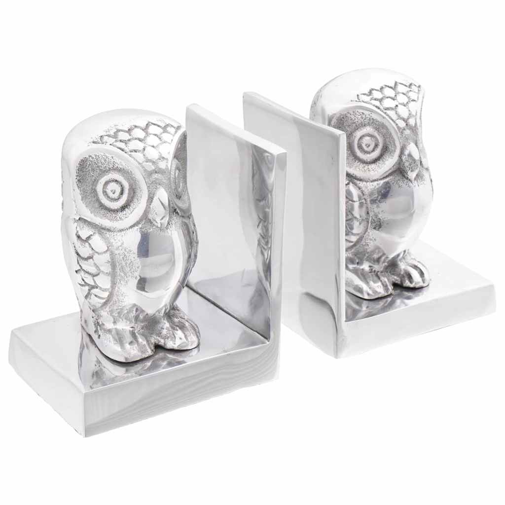 Buchstützen 2 pcs Silber 7 x 9 x 11 cm Aluminium