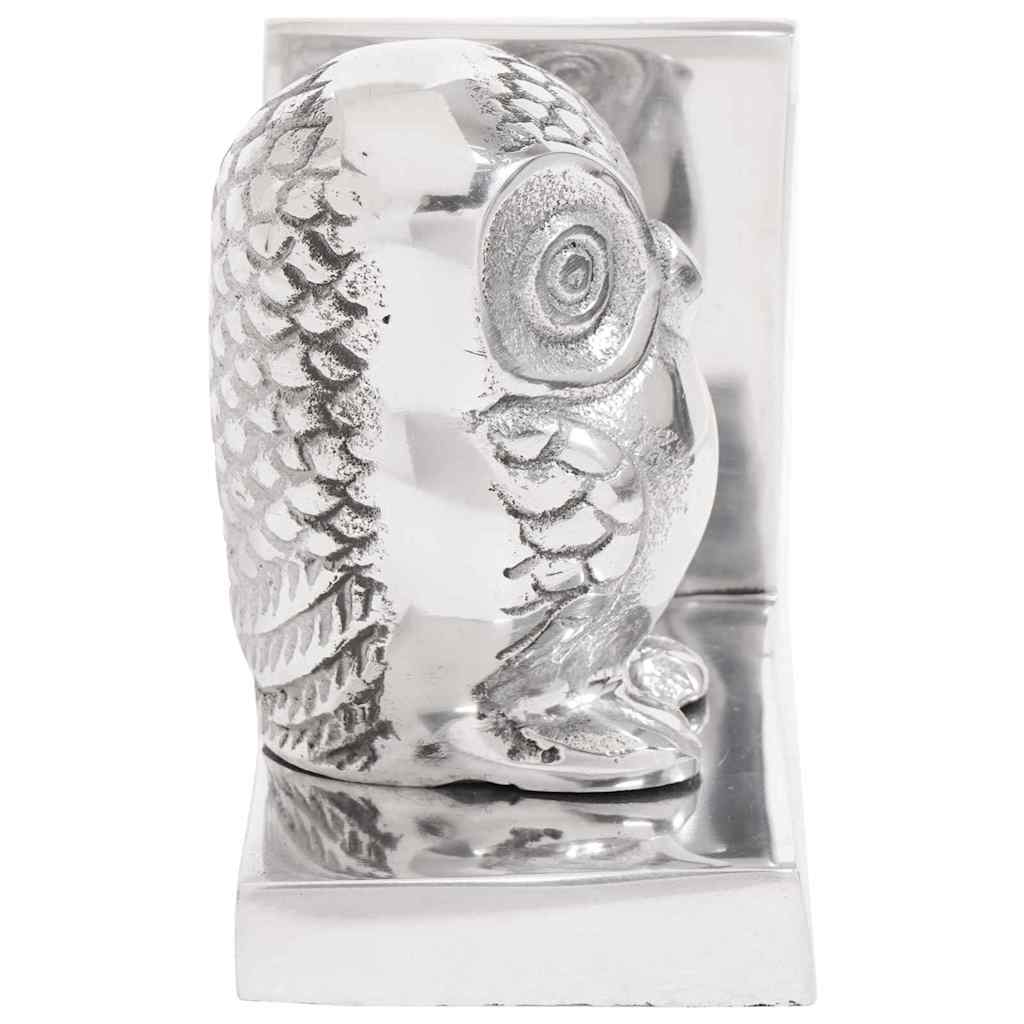 Buchstützen 2 pcs Silber 7 x 9 x 11 cm Aluminium