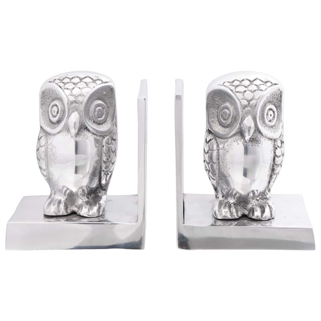 Buchstützen 2 pcs Silber 7 x 9 x 11 cm Aluminium