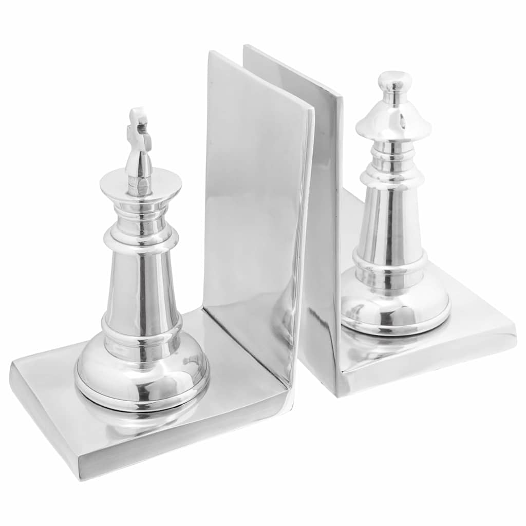Buchstützen 2 pcs Silber 11 x 12 x 19.5 cm Aluminium