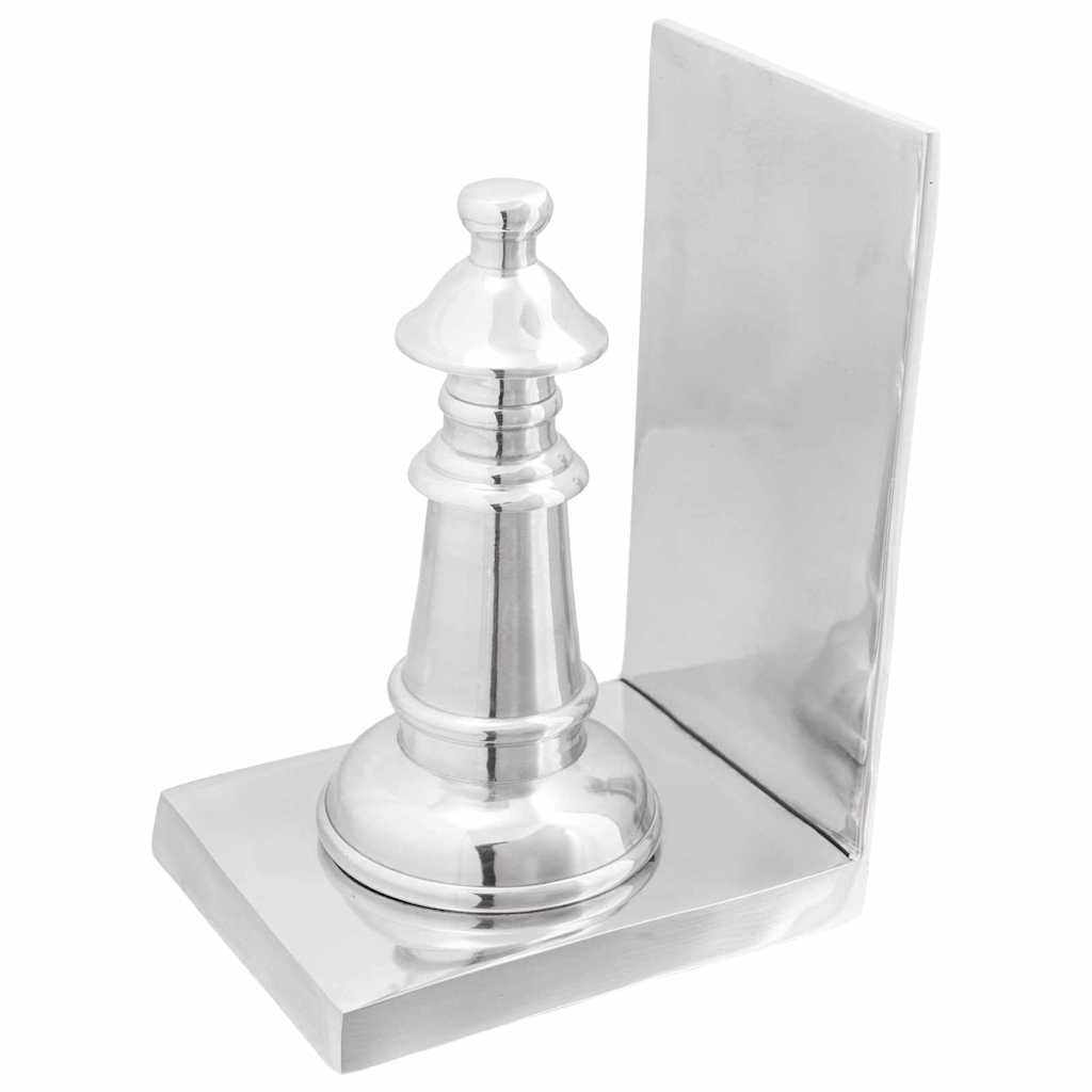 Buchstützen 2 pcs Silber 11 x 12 x 19.5 cm Aluminium